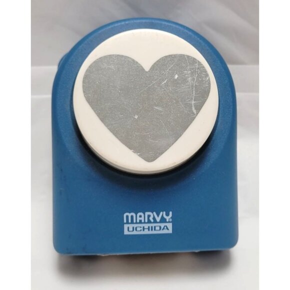 Marvy Uchida Heart Shape Blue Paper Punch For Scrapbooking Crafts - Picture 1 of 6